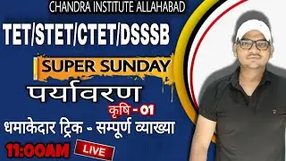 UPTET | STET | CTET | DSSSB | SUPER SUNDEY CLASS | Agriculture - 01 | ENVIRONMENT | EVS | BY RAM SIR