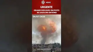 HUGE EXPLOSION at GAS STATION in Rome #shorts #roma #petrol #viral