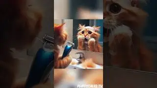 Orange Kitten vs. Electric Razor &ndash; A Hair-Raising Adventure! 🐱⚡ #catshorts #cat #cats #aicat #story