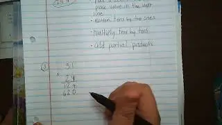 Model Multidigit Multiplication with Partial Products