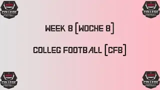 College Football Saison 2022/23: #woche8 #prediction