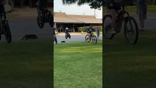 The sound of victory when beating your older siblings #familyride #siblings  #ebike #wildchild