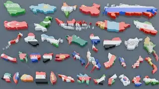 Asia Countries Size Comparison 2024