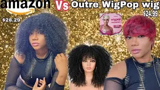 ANNISOUL 16Inch Curly Wigs for Black Women Black Afro VS Outre Wigpop Premium Synthetic Full Wig