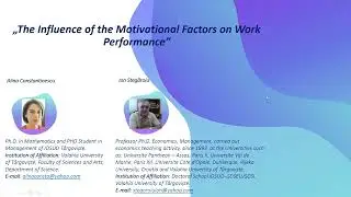 The Influence of the Motivational Factors on Work Performance