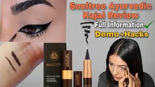 Soultree Ayurvedic Kajal Review|Demo+Swatches ❤️|Kajal ko Waterproof Bnane ka tarika aur Hacks|hindi