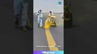 This Line Painting Machine is Oddly SATISFYING! 🎨 Road Art Level UP! #oddlysatisfying #roadwork