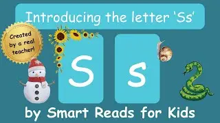 Introducing  the  letter S. Teaching young learners to recognize letters of the alphabet for kids.