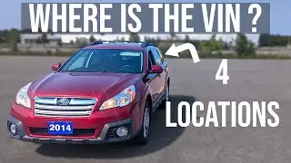 VIN Locations - Subaru Outback (2009-2014)