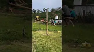 He made a unique swing to bring happiness to his children 😊