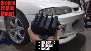Broken engine mount rear transmission mount symptoms removal install how to Silvia S14 240sx