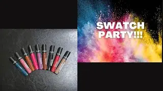 Cut Crease Look and Swatch Party of Sephora Collection Cream Lip Stain Liquid Lipsticks