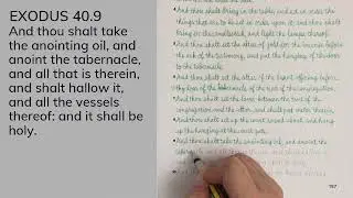 40.9 EXODUS cursive handwriting / Holy Bible / KJV