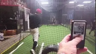 Ian Peters - 99mph Exit Velocity, BP 2017-03-15