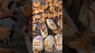COSA CUCINO IN VACANZA! Seppie e gamberi alla griglia #viral #cooking #holiday