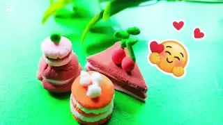 Diy How To Make Miniature Cake Decoration 🎂|| Clay Diye Cake Banano ☺️