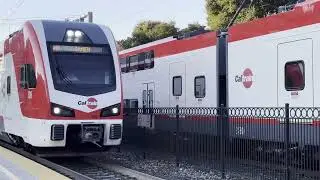 Speeding Electric Caltrain Arrivals And Departures!