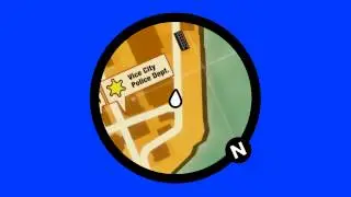 GTA Grand Theft Auto Map Circle - Blue Screen Animation