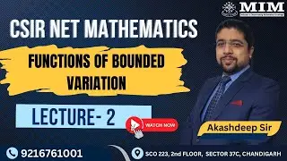 CSIR NET Maths- Functions of Bounded Variation Lec 2 |Akashdeep Sir |GATE | IIT JAM |Asst Prof