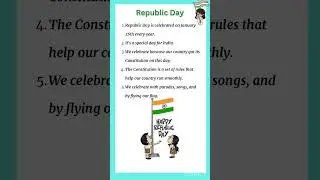 5 lines on Republic Day for kids|very short essay on Republic Day for kids@comeonletslearn1
