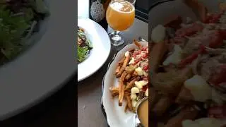 Must try 👍🏻 Tide & Boar Salad and Boar Poutine. #poutine #canada #moncton