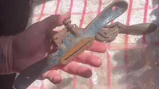 Restoration of vintage tools, spokeshaves, Stanley , USA, Record, England, from tool haul car boot