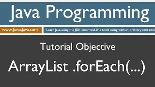 Learn Java Programming - ArrayList forEach Method Tutorial