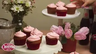 Cheerwine Cupcakes with Cheerwine Frosting