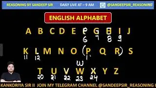 TRICK TO LEARN LETTERS' PLACE VALUE IN EASY WAY | REASONING TRICK | TIPS & TRICKS BY SANDEEP SIR