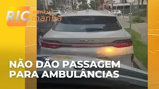 Ambulância têm prioridade absoluta no trânsito, mesmo assim, alguns motoristas não dão passagem