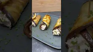 ROLLITOS DE BERENJENA (👇 RECETA en comentarios) #receta #cocina #comer #aperitivo #recetasfaciles