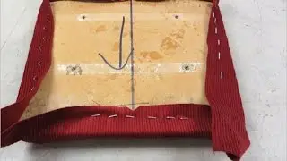 How to tension fabric. Upholster backrest and seat.