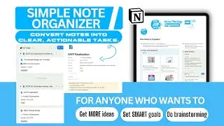 Simple Notion Note-Taking Setup To Stay Organised (Notion Walkthrough)