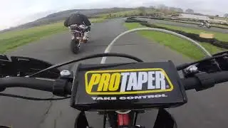 Getting to grips with the M2R 140 Pit Bike Supermoto at Kinsham Raceway