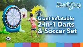 Bulls-eye with Giant Inflatable 2-in-1 Darts & Soccer Set!