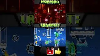 Flamewall Normal vs Layout 8 #geometrydash #gdupdate #gd #layout #top1 #flamewall