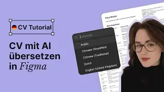 Lebenslauf mit AI übersetzen in Figma: Sprache ändern I CV Tutorial