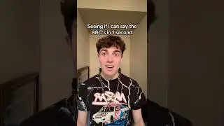 Seeing if I can say the ABC&rsquo;s in 1 second