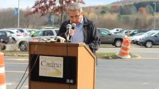 Jeff Gural talks about the new parking garage at Tioga Downs Casino on Oct. 31