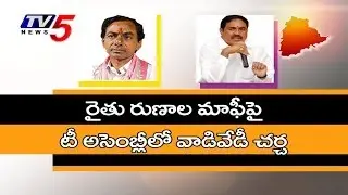TRS, TDP debate 'Crop Loan Waiver' in Telangana assembly : TV5 News