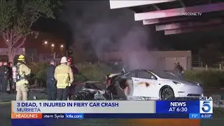 3 dead, 1 injured in fiery crash in Murrieta