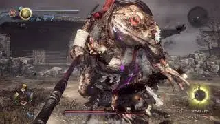 Giant Toad obliterated by ninjutsu back at him | Nioh 2