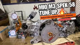 ENGINE ON❗️BORE UP MIO M3 SPEK 58 KLEP 27/23 TB MXKING DOWNDRAFT | MIO M3 150++ TUNE UP 🚀