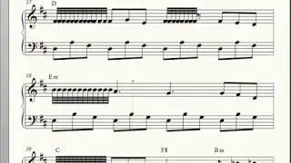 JANAM JANAM DILWALE PIANO SHEET MUSIC NOTATIONS BY S RAJ BALAN