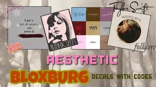 AESTHETIC TAYLOR SWIFT DECALS FOR BLOXBURG | ROBLOX