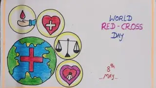 World Red Cross Day Drawing/World Red Cross Day Poster Drawing/Red Cross Day Drawing Easy
