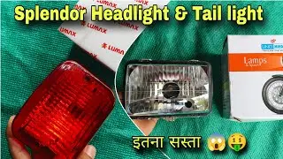 hero splendor plus headlight unboxing with price | hero splendor + tail light unboxing with price