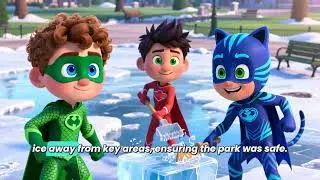 Superhero Teamwork: PJ Masks Against the Ice Monster