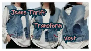 [DIY] 👖牛仔褲簡單改成牛仔背心 | Easy way to transform your Jeans to be Vest