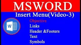 ms word insert menu in hindi step by step